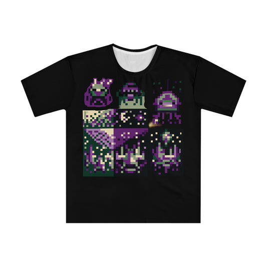 Pixelated Invader Men's Black T-shirt