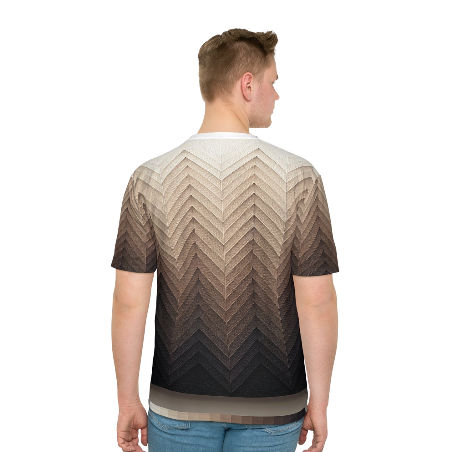Neutral Shadow Herringbone - Men's T-shirt