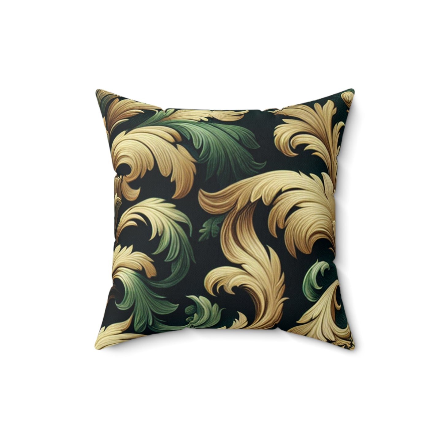 Emerald Garden Damask - Throw Pillow