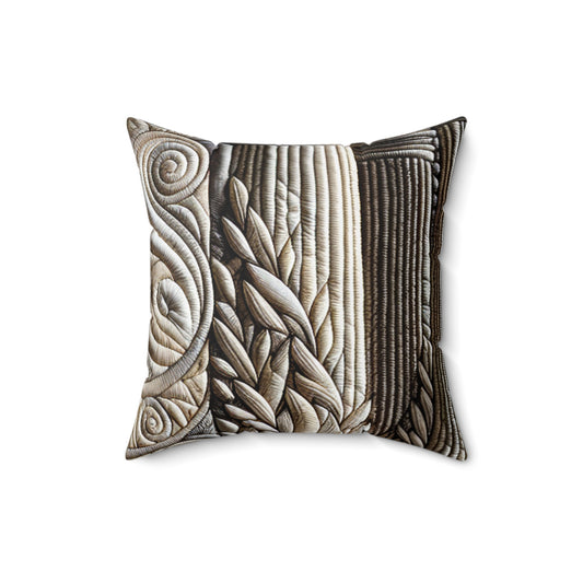 Acanthus Scroll Sashiko- Throw Pillow