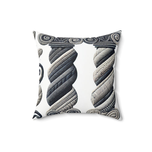 Acanthus Shield Sashiko- Throw Pillow