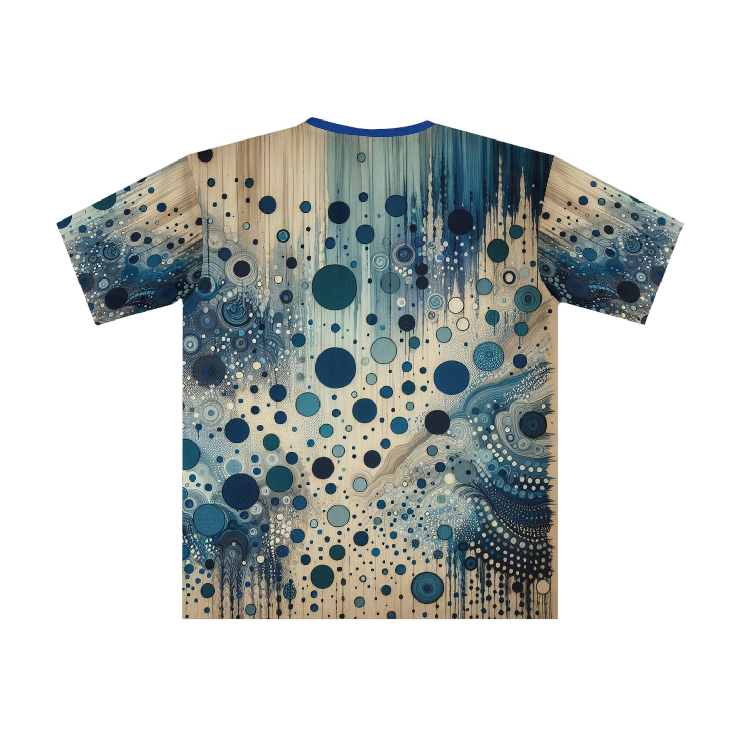Blue Blossoming Polka Dots Men's T-shirt