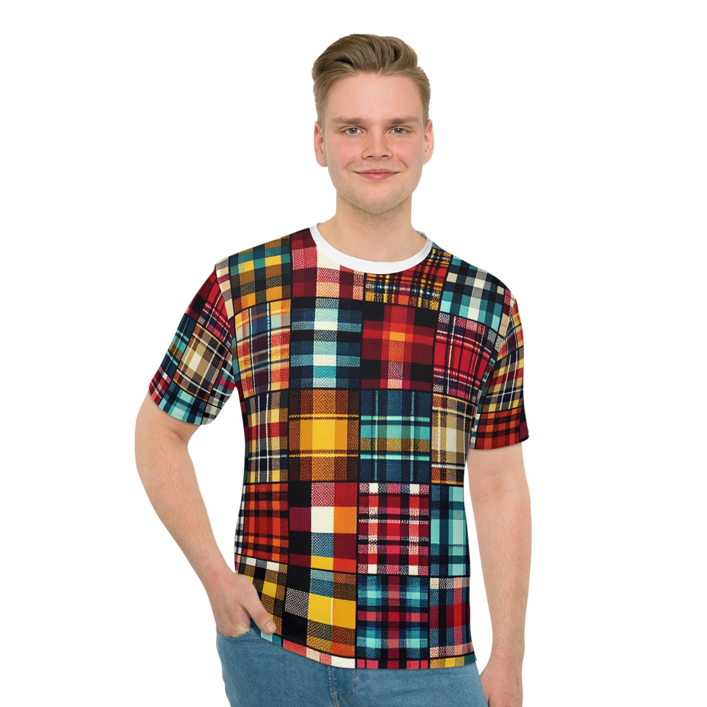 Checker Plaid Pop! - Men's T-shirt