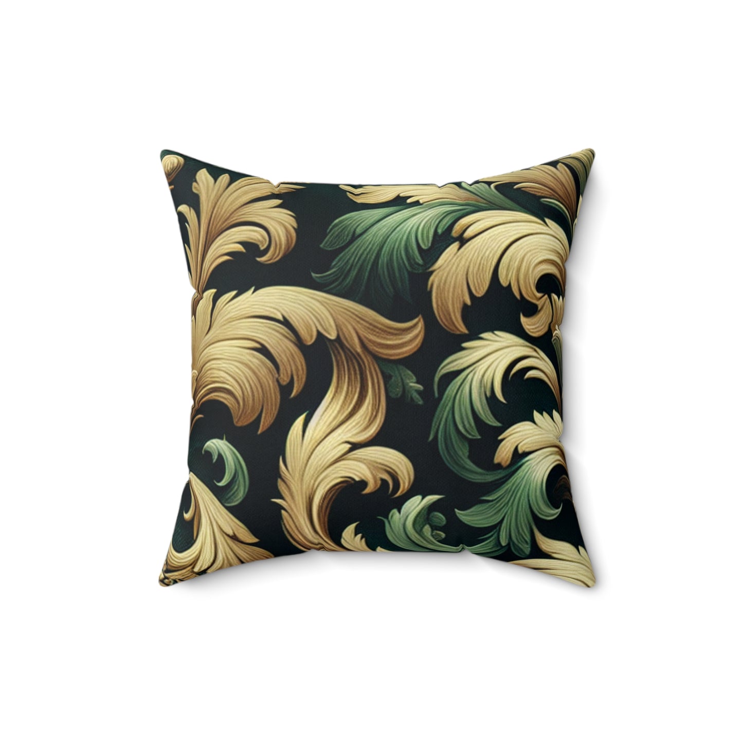 Emerald Garden Damask - Throw Pillow